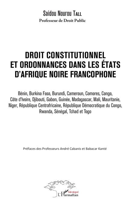 DROIT CONSTITUTIONNEL ET ORDONNANCES DANS LES ÉTATS D'AFRIQUE NOIRE FRANCOPHONE
